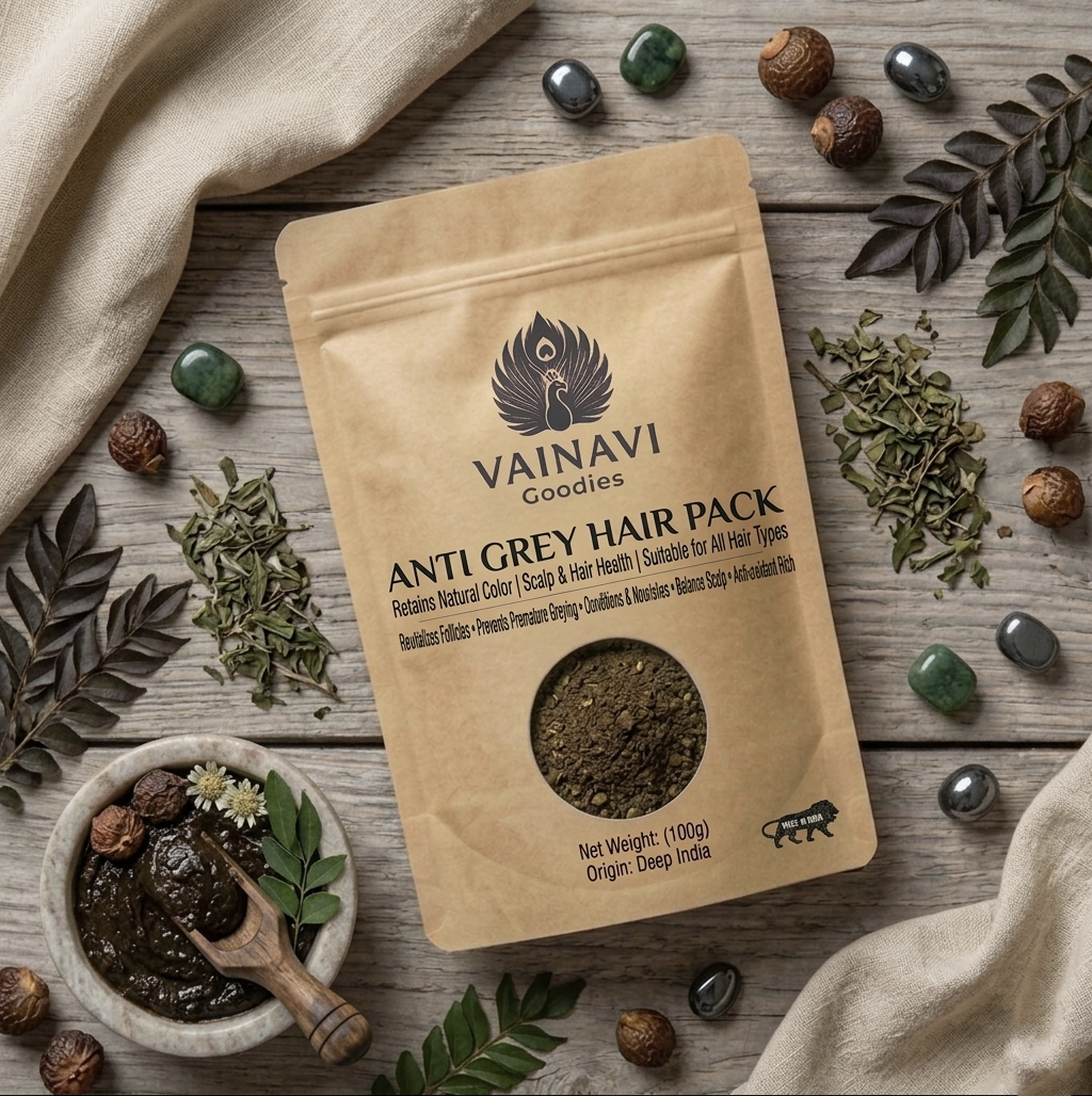 Anti Grey Hair Pack - Its Not a Dye , Grey Hair Reducing pack Only